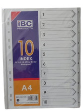 IBC Divider Plastic 1-10 Grey A4